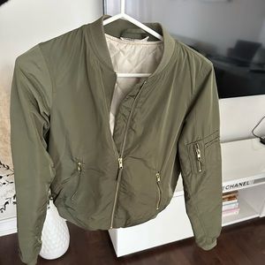 KHAKI BOMBER JACKET